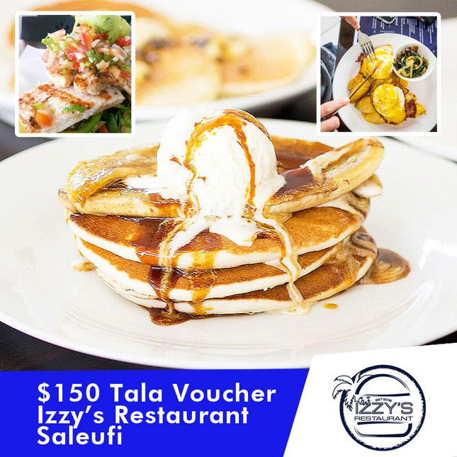 $150 Tala Meal Voucher at Izzy's Restaurant Saleufi Izzy's 