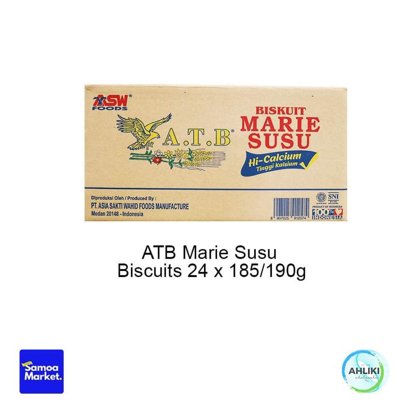 ATB Marie Susu Biscuits 24x185g "PICKUP FROM AH LIKI WHOLESALE" Biscuits Ah Liki Wholesale 