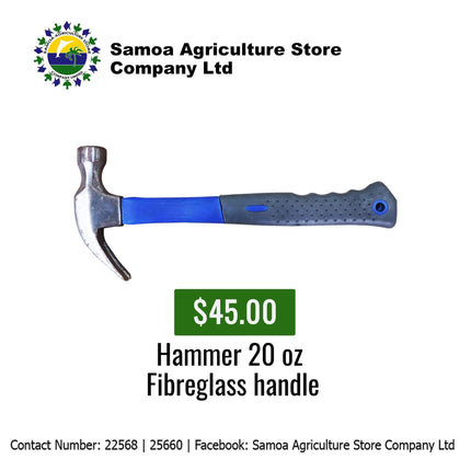 Hammer Fiberglass "PICK UP AT SAMOA AGRICULTURE STORE CO LTD VAITELE AND SALELOLOGA SAVAII" Samoa Agriculture Store Company Ltd 