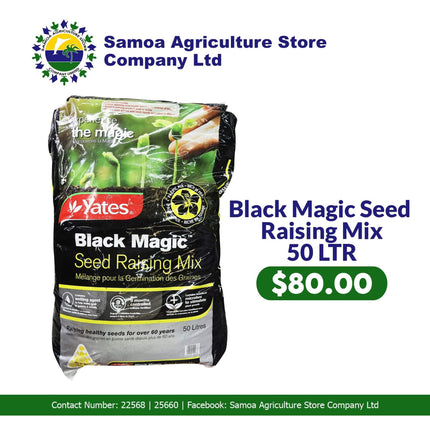 Black Magic Seed Raising Mix 50 Ltr "PICK UP AT SAMOA AGRICULTURE STORE CO LTD VAITELE AND SALELOLOGA SAVAII" Samoa Agriculture Store Company Ltd 