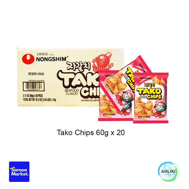 TAKO Chips Case 60g x 20 Pack "PICKUP FROM AH LIKI WHOLESALE" Snacks Ah Liki Wholesale 