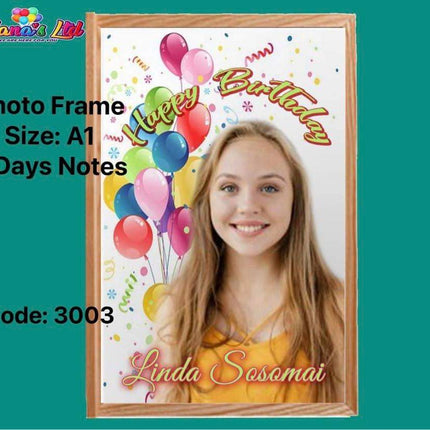 Photo Frame Size A1 5 Days Notes "PICK UP AT HANA'S LIMITED TAUFUSI" Hana's Limited 