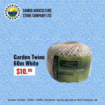 Garden Twine Brown 60meters "PICK UP AT SAMOA AGRICULTURE STORE CO LTD VAITELE AND SALELOLOGA SAVAII" Samoa Agriculture Store Company Ltd 