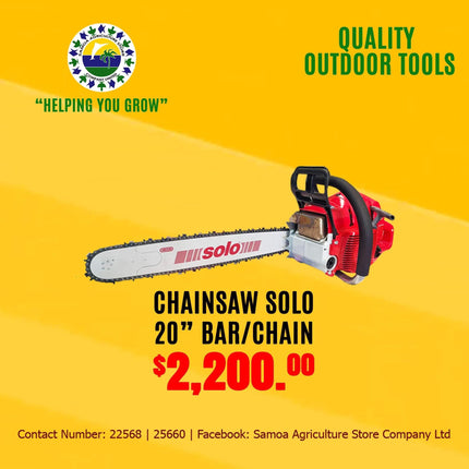 Chainsaw Solo 20" Bar/Chain - "PICK UP AT SAMOA AGRICULTURE STORE CO LTD VAITELE AND SALELOLOGA SAVAII" Samoa Agriculture Store Company Ltd 