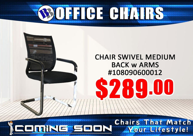 Chair Swivel Medium Back W Arms - Substitute if sold out "PICKUP FROM BLUEBIRD LUMBER & HARDWARE" homewear Bluebird Lumber 
