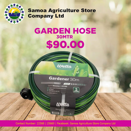 Garden Hose 30 Meters "PICK UP AT SAMOA AGRICULTURE STORE CO LTD VAITELE AND SALELOLOGA SAVAII" Samoa Agriculture Store Company Ltd 