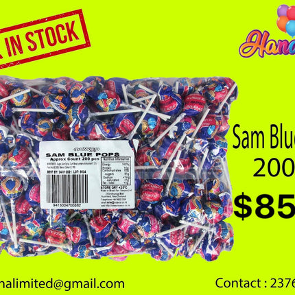 Sam Blue Pops 200ps "PICK UP AT HANA'S LIMITED TAUFUSI" Hana's Limited 