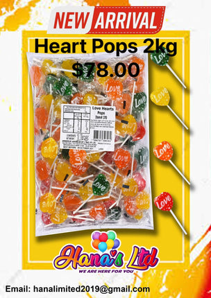 Heart Pops 2Kg "PICK UP AT HANA'S LIMITED TAUFUSI" Hana's Limited 
