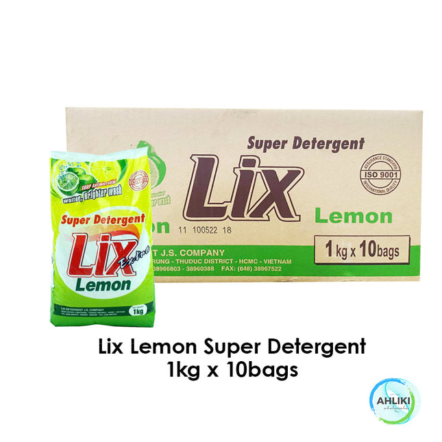 Lix Washing Powder 1kg x 10 Pack "PICKUP FROM AH LIKI WHOLESALE" Chemicals Ah Liki Wholesale 