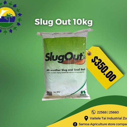 Slug Out 10kg "PICK UP AT SAMOA AGRICULTURE STORE CO LTD VAITELE AND SALELOLOGA SAVAII" Samoa Agriculture Store Company Ltd 