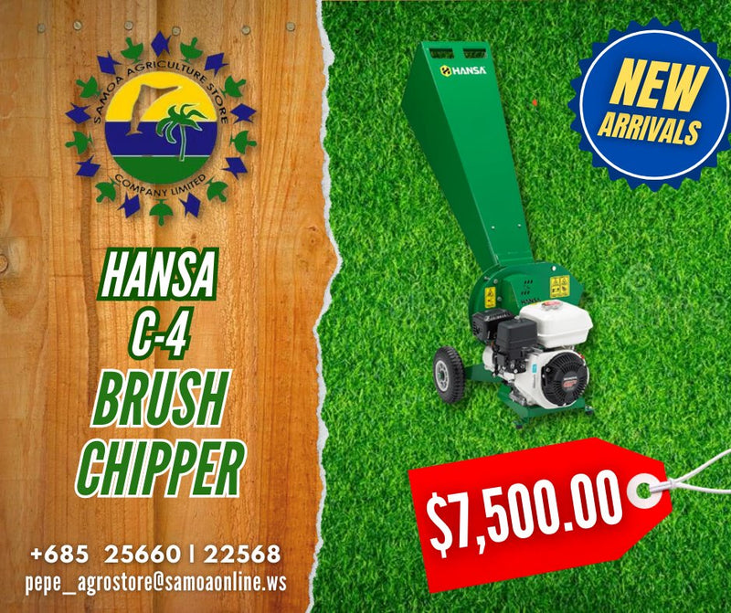 Hansa Brush Chipper C-4 "PICK UP AT SAMOA AGRICULTURE STORE CO LTD VAITELE AND SALELOLOGA SAVAII" Samoa Agriculture Store Company Ltd 
