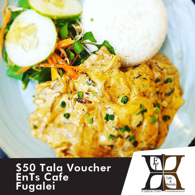 $50 Tala Meal Voucher at EnTs Cafe Fugalei EnTs Cafe 