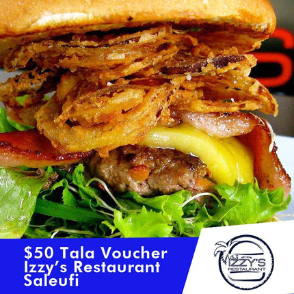 $50 Tala Meal Voucher at Izzy's Restaurant Saleufi Izzy's 