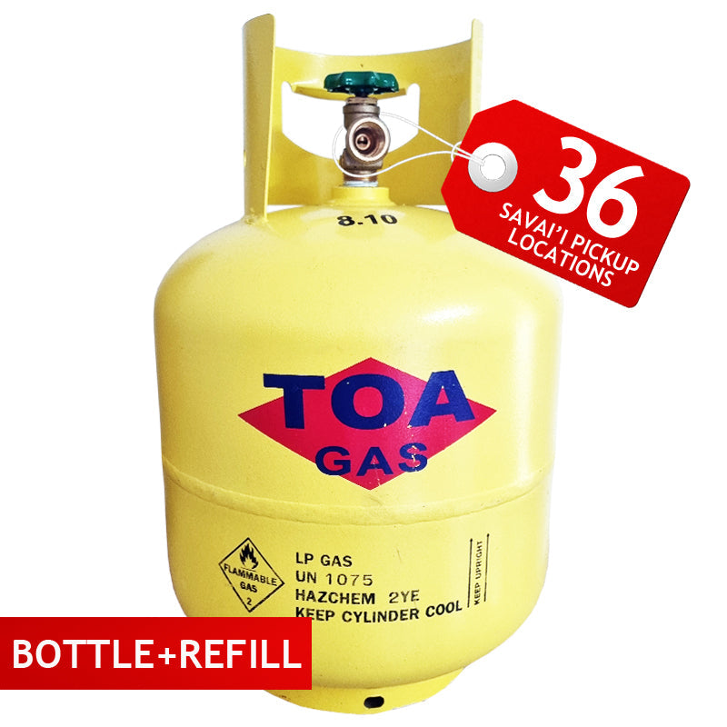 Toa Gas 9Kg Gas Bottle + Refill - For customers that DO NOT have an empty Gas Bottle Toa Gas 