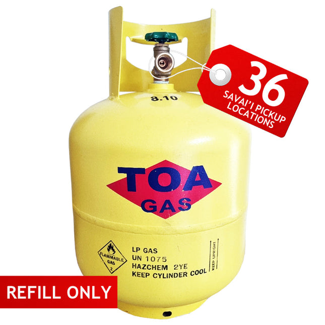 Toa Gas 9Kg Refill Only - Swap any same size Gas bottle 36 Selected Village Locations Toa Gas 