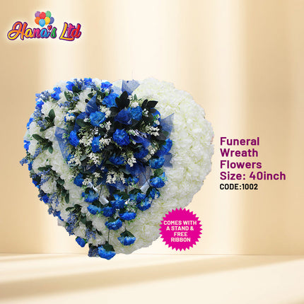 Funeral Wreath Flowers Size:40inch "PICK UP AT HANA'S LIMITED TAUFUSI" Faalavelave Hana's Limited 