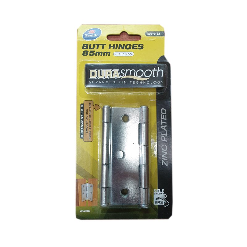 HINGE BUTT FP ZP 85mm 3.5" (CD2) ZENITH Bluebird Lumber 