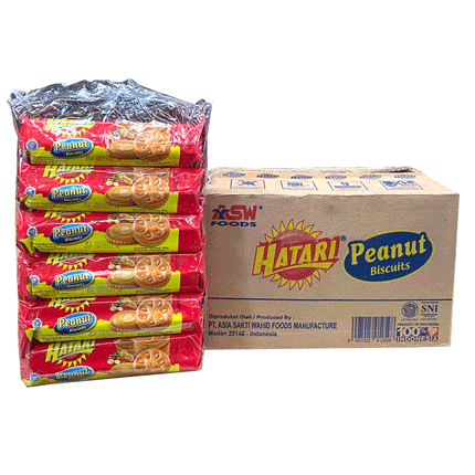 Hatari Peanut Jam Roll 60-65g Case Of 24 "PICKUP FROM AH LIKI WHOLESALE" Biscuits Ah Liki Wholesale 