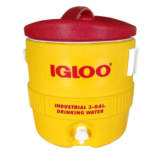 IGLOO Cooler Yellow Industrial Water Jug 3gal "PICKUP FROM BLUEBIRD LUMBER & HARDWARE" Kitchen Supplies Bluebird Lumber 