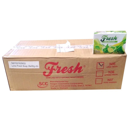 Lime Fresh Soap 36PACKx90g "PICKUP FROM AH LIKI WHOLESALE" Personal Hygiene Ah Liki Wholesale 
