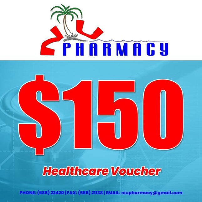 Niu Pharmacy $150Tala Voucher (REDEEM AT NIU PHARMACY, SALEUFI) Health Care Supplier Niu Pharmacy - Upolu/Saleufi 