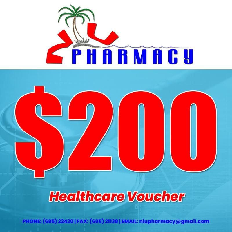 Niu Pharmacy $200Tala Voucher (REDEEM AT NIU PHARMACY, SALEUFI) Health Care Supplier Niu Pharmacy - Upolu/Saleufi 