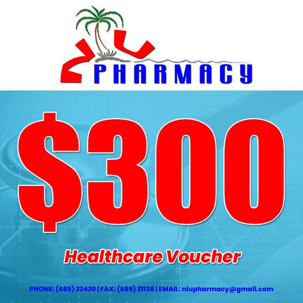 Niu Pharmacy $300Tala Voucher (REDEEM AT NIU PHARMACY, SALEUFI) Health Care Supplier Niu Pharmacy - Upolu/Saleufi 