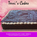 Chocolate Cake 13" - Plain Cake [NO DECORATIONS/NO WRITING POSSIBLE] Pickup from Terri's Cakes, Taufusi [24 hours notice required] Terris Cakes, Taufusi 