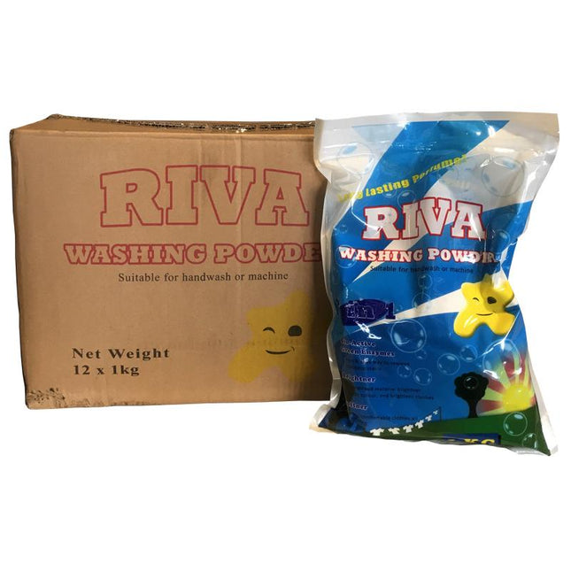 Riva Detergent Powder 12x1kg "PICKUP FROM AH LIKI WHOLESALE" Ah Liki Wholesale 