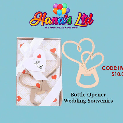 Bottle Opener Wedding Souvenirs (Code: HW1001) "PICK UP AT HANA'S LIMITED TAUFUSI" Hana's Limited 