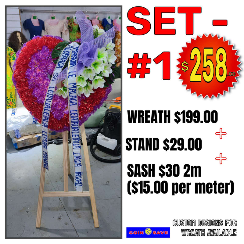 Wreath Stand Sash Set