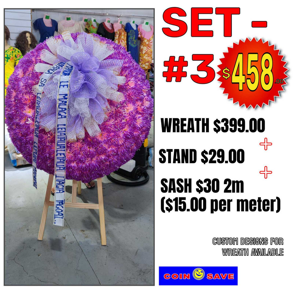 Team Wreath Sash Purple