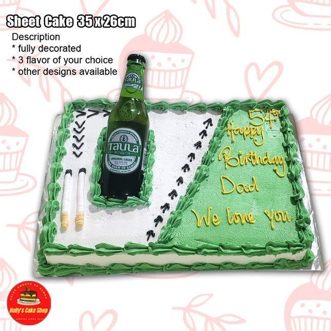 Sheet Cake #1 35x26cm "PICK UP AT VAITELE MARKET SHOP #R8, UPOLU" Holly's Cake Shop 