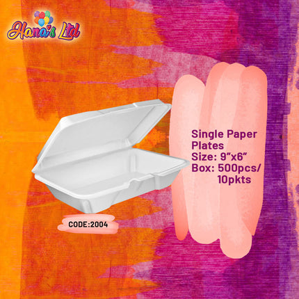 Single Paper Plate 9"x6" Box:500pcs/10pkts "PICK UP AT HANA'S LIMITED TAUFUSI" Faalavelave Hana's Limited 