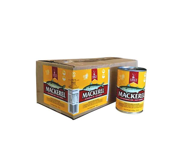 Chefs Choice Mackerel Natural Oil 8PACK x 425g (Yellow Label Premium Mackerel) "PICKUP FROM AH LIKI WHOLESALE" Canned Foods Ah Liki Wholesale 