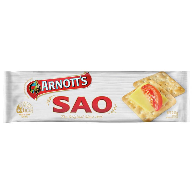 Arnotts Sao Biscuits 250g x 10PACK [NOT AVAIL AT SALELOLOGA & TAUFUSI] "PICKUP FROM AH LIKI WHOLESALE" - Samoamarket.com