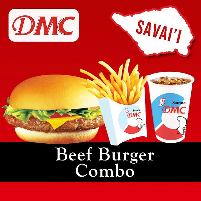 Beef Burger Combo "PICKUP FROM DMC SAVAII ONLY" - Samoamarket.com