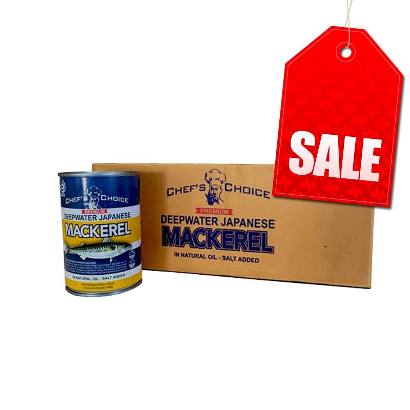 Chefs Choice Mackerel Natural Oil 12x425g (Blue Label) "PICKUP FROM AH LIKI WHOLESALE" Ah Liki Wholesale 