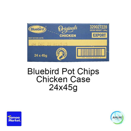Bluebird Potato Chips Chicken 24x40g Case "PICKUP FROM AH LIKI WHOLESALE" - Samoamarket.com
