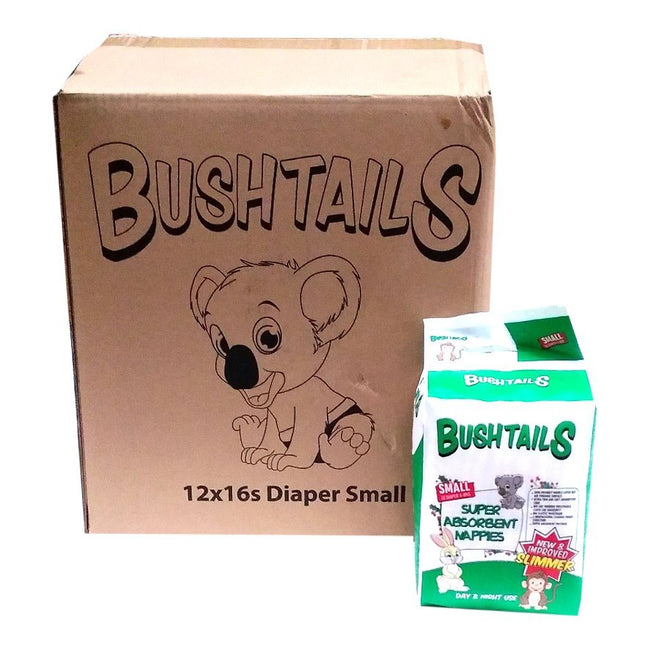 Bushtail Baby Diaper Small 16 BY 12PACK [NOT AVAIL AT SALELOLOGA BRANCH]"PICKUP FROM AH LIKI WHOLESALE" - Samoamarket.com