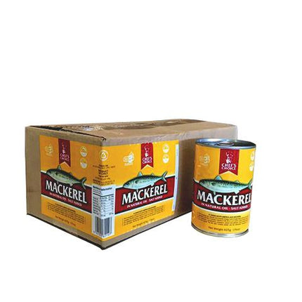 Chefs Choice Mackerel Natural Oil 8PACK x 425g (Yellow Label Premium Mackerel) [SORRY, SOLD OUT] "PICKUP FROM AH LIKI WHOLESALE" - Samoamarket.com