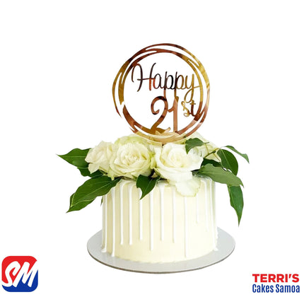 Chocolate Birthday Cake 21st (24HRS NOTICE REQUIRED, PICKUP UPOLU ONLY) - "PICK UP FROM TERI'S CAKE" - Samoamarket.com