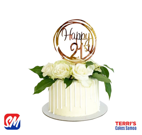 Chocolate Birthday Cake 21st (24HRS NOTICE REQUIRED, PICKUP UPOLU ONLY) - "PICK UP FROM TERI'S CAKE" - Samoamarket.com