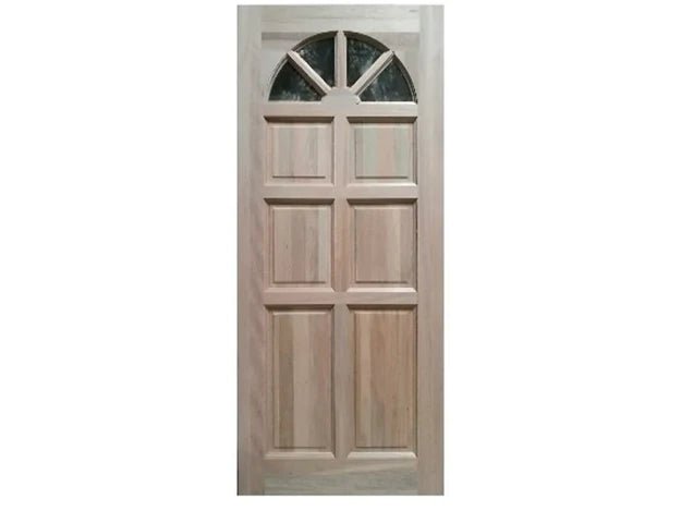 Door Solid Pine Sunburst With Glass 80x34"x40mm PAD11P - Substitute if sold out "PICKUP FROM BLUEBIRD LUMBER & HARDWARE" - Samoamarket.com