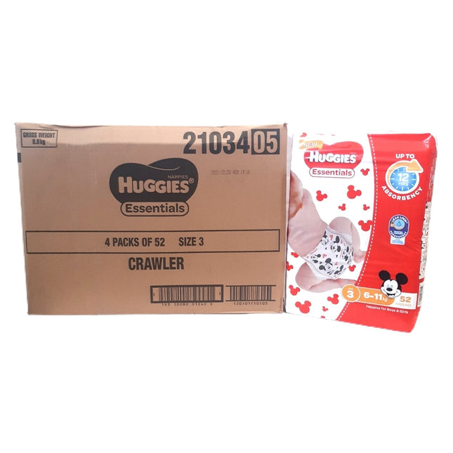 Huggies Crawler Essential Size3 52 By 4 (21034) "PICKUP FROM AH LIKI WHOLESALE" - Samoamarket.com
