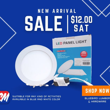 Led Small Power Panel Light (Round) 12W - Substitute if sold out 'PICKUP FROM BLUEBIRD LUMBER & HARDWARE' - Samoamarket.com
