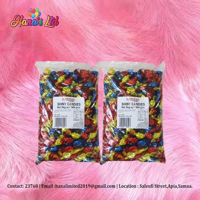 NZ Mix Shiny Candies 2Kg (Code: 6101) "PICK UP AT HANA'S LIMITED TAUFUSI" - Samoamarket.com