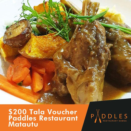 Paddles Restaurant - Matautu, Apia WS$200 Tala Dinner Voucher - Samoamarket.com