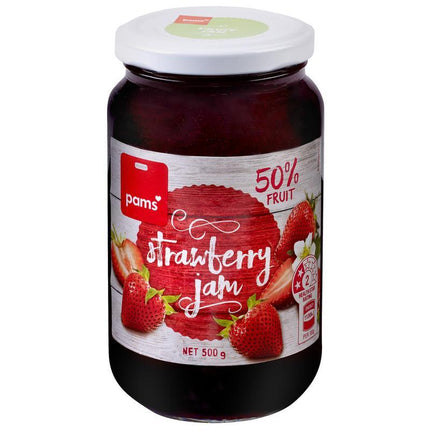 Pams Jam Assorted Flavours 12x500g "PICKUP FROM AH LIKI WHOLESALE" Ah Liki Wholesale 