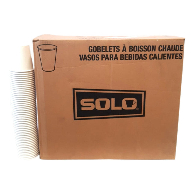 Solo White SSP Paper Hot Drink Cup 12oz By 20 By 50pcs (412W/2050) [SORRY, SOLD OUT] "PICKUP FROM AH LIKI WHOLESALE" - Samoamarket.com